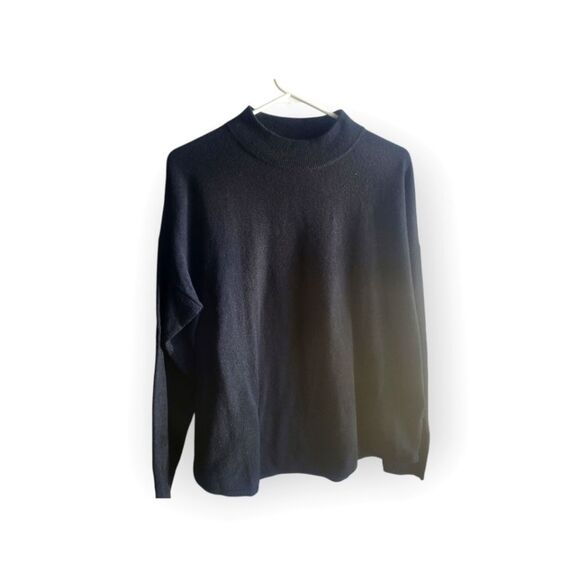 Madewell merino Wool Blend Long Sleeve High Neck Capsule Wardrobe‎ Modest Large - Picture 1 of 4